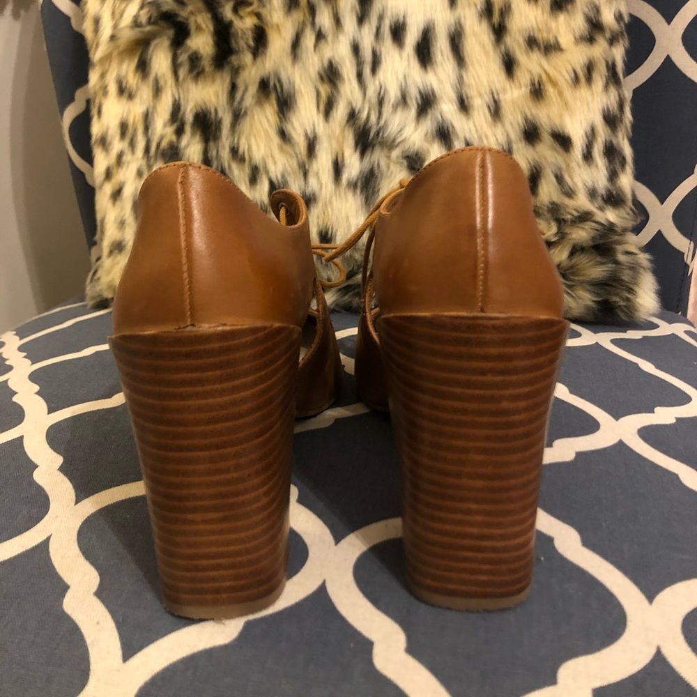 Anthropologie brown chunky heels - Picture 4 of 8